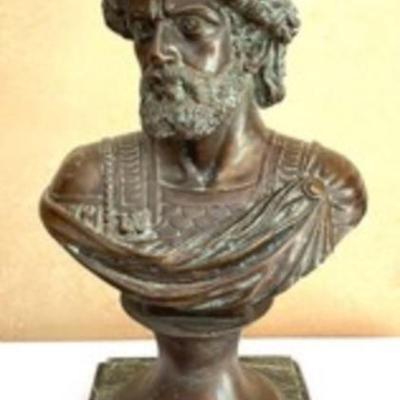 WOW! This Spectacular Solid Bronze Bust upon a Marble Base by Morgan Hill measures 24 inches tall. Each angle of this work of art is...