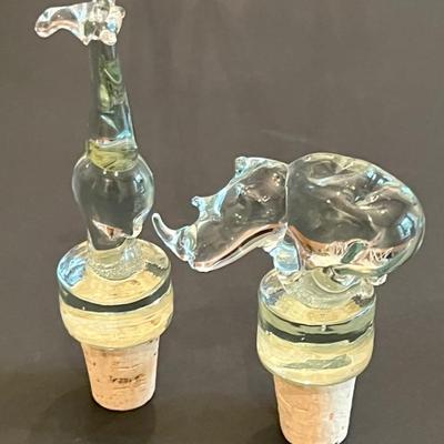o Whimsical and Fun Animal Figurine Glass Bottle Stoppers from the kingdom of Swaziland. 