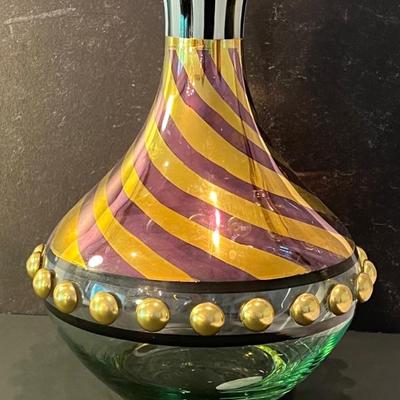 Mackenzie Childs Vase - 10" h 