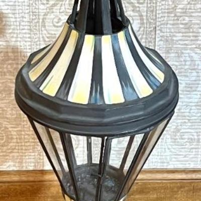 Mackenzie Childs Bird on a Ball Lantern in very good condition with light wear and measuring 25