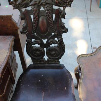 1800's hand carved chair