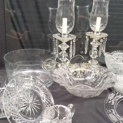 Serving Bowls, Plates, Table Lamps, & More Cut Glass https://ctbids.com/estate-sale/17996/item/1793245