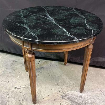 Faux Marble End Table                  https://ctbids.com/estate-sale/17996/item/1793262