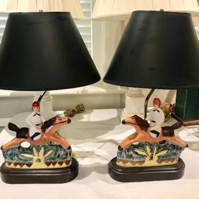 Staffordshire ceramic lamps $125 each