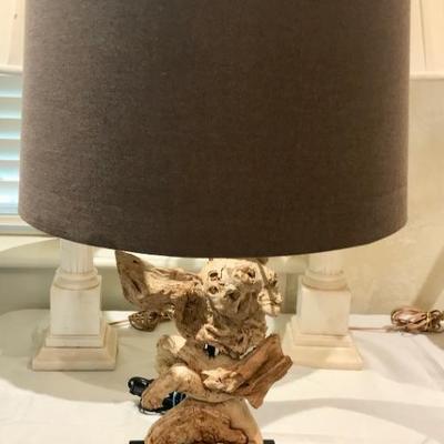 driftwood lamp $65