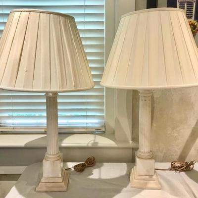 marble lamps $150 each