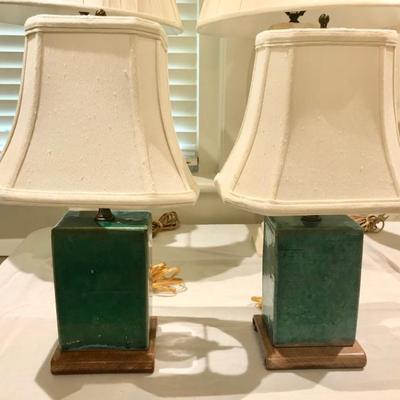 green ceramic lamps $99 each