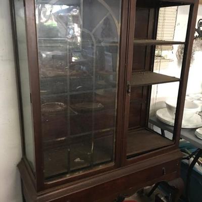 Antique China cabinet 
Has broken glass