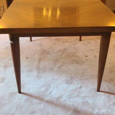 German Made Mid Century Table with hidden gateleg. 2 Leaves 