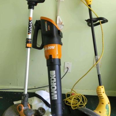 Worx Battery Operated Blower, Trimmer, And More Yard Tools...