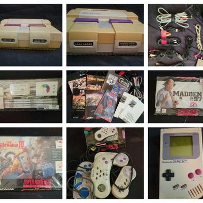 Two Super Nintendo Consoles, Gameboy, Games, And Controllers...