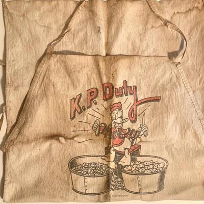 WW II apron, rare. Image from a 1942 Disney short film “ Donald Gets Drafted “