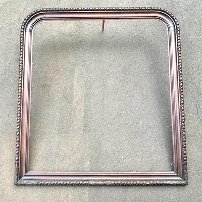 Lg. Vict. walnut mirror frame. 69 x 75â€. Easily cut to smaller size