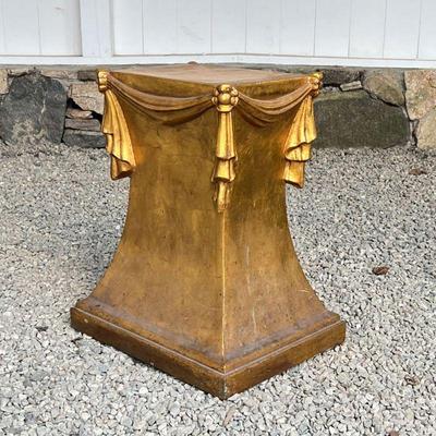 GILT RIBBON FORM DISPLAY PODIUM |
Formed fiberglass on a wooden frame with all-over gilt paint, a very unique item and great for...