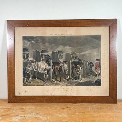 FORES'S STABLE SCENES ENGRAVING  |
Rare aquatint engraving, 
