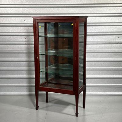 GLASS DISPLAY CABINET  |
Single glazed front door glazed sides in an interior with for mirrored panels & glass shelves - h. 54 x 28 x 15 in.