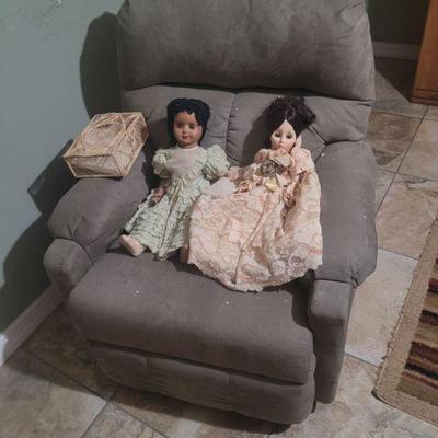 side chair and a couple of dolls, sold separately