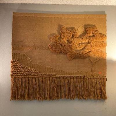 Antique Macrame Wall Hanging