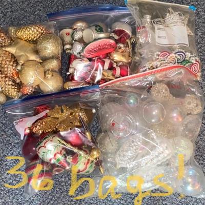 Literally 36 bags of Christmas ornaments ðŸ‘