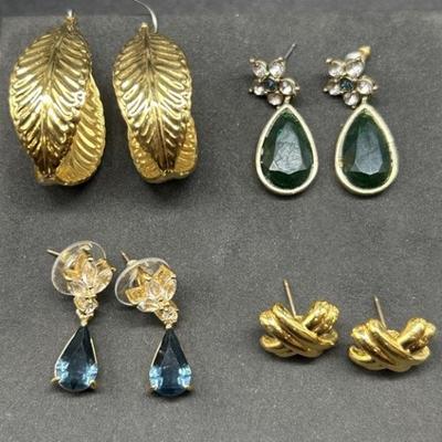 (4) Pairs of Designer Fashion Jewelry Earrings