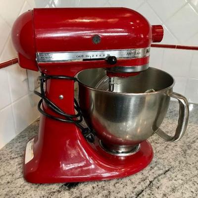 Red Kitchen-Aid mixer