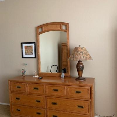 Dresser with mirror $100