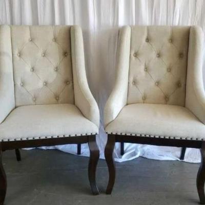 Linen Tufted Chairs