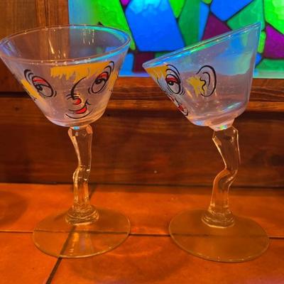 tipsy martini glasses