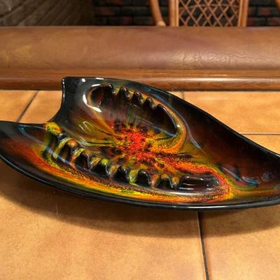groovy atomic MCM ashtrays, made in USA