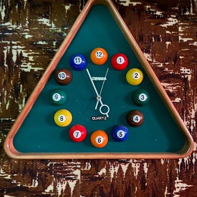 novelty pool table clock