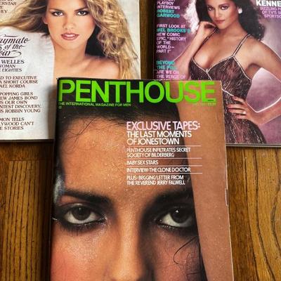 vintage Playboy and Penthouse