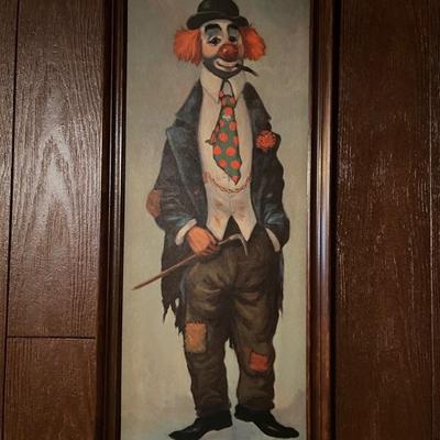 vintage framed art--matador, flamenco, clowns, paint by numbers, midcentury, kitsch