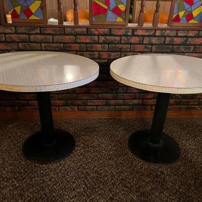 pair of 1960s formica bar tables