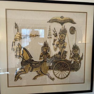 Thai rubbing with gold leaf