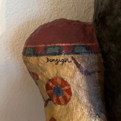 whimsical cat wall sculpture by Joan Danziger