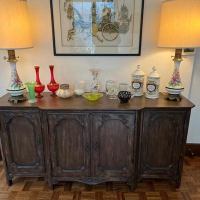 French Provincial style style sideboard/buffet--it's a great size, not too big, so it can fit a lot of places