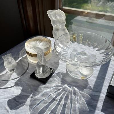 Lalique box, bowl, trinket dish and more