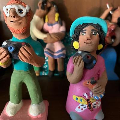 Mexican folk art ceramics by Josefina Aguilar, over 30 of them