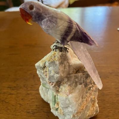 semi-precious stone bird