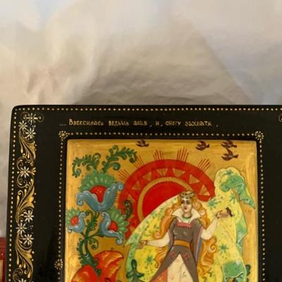 Palekh style Russian box