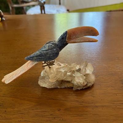 semi-precious stone bird
