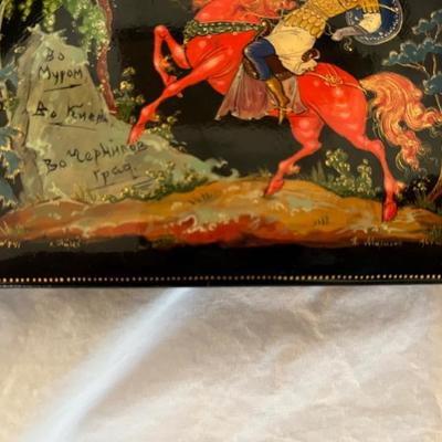Palekh style Russian box