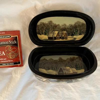 Fedoskino style Russian box
