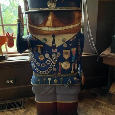 The General by George Suyeoka, painted and carved wood with found objects