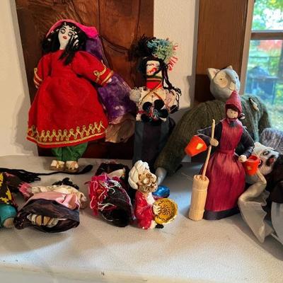 dollsâ€”ethnic, Native American, folk art, Labrador tea dolls, Afro-Caribbean 