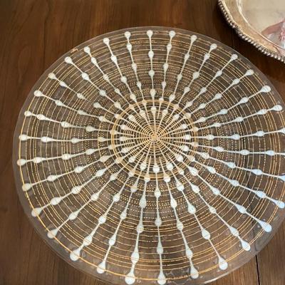 glass platter by Higgins