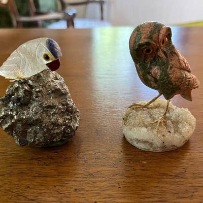 semi-precious stone bird