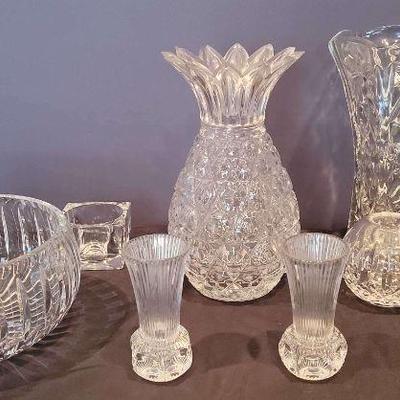 Cut Crystal Vases, Bowls, & Candle Holders https://ctbids.com/estate-sale/18117/item/1815196