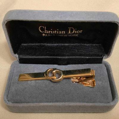WST198 Vintage Christian Dior Signature Tie Clip