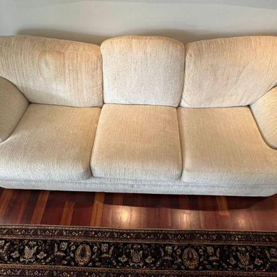 WST048- 3 Seater Beige Textured Fabric Sofa